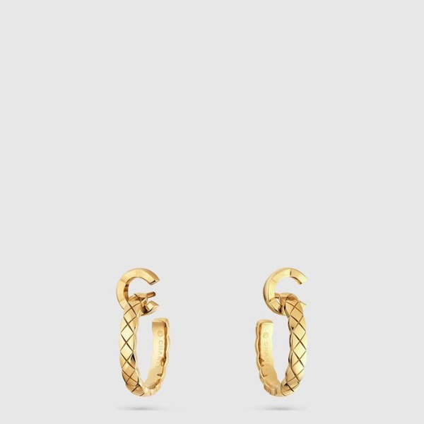샤넬 여성 코코 후프 이어링 미디엄 - Chanel Womens Coco Hoop Earrings Medium - acc8350x