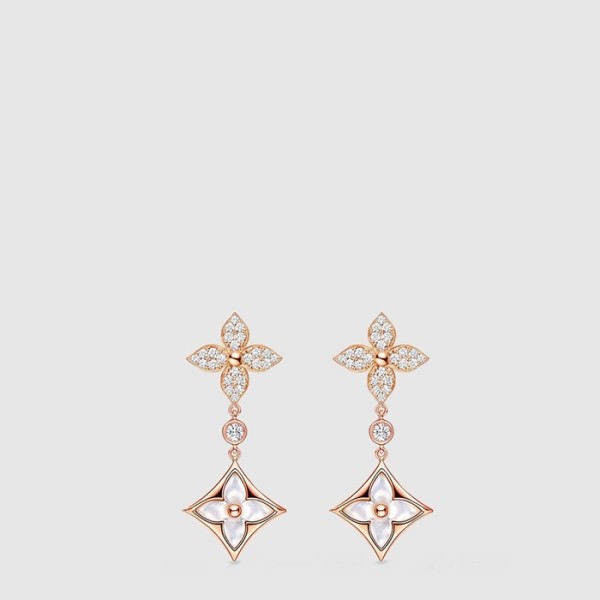 루이비통 여성 컬러 블라썸 더블 스타 롱 이어링 - Louis vuitton Womens Color Blossom Double Star Long Earring - acc8651x