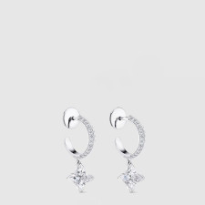 루이비통 여성 다이아몬드 파베 후프 모노그램 스타 컷 - Louis vuitton Womens Diamond Pavé Hoop Monogram Star Cut Earring - acc8732x