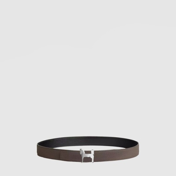 에르메스 남성 파나쉬 벨트 버클 리버서블 가죽 스트랩 - Hermes Mens Panache Belt Buckle Reversible Leather Strap - bel501x