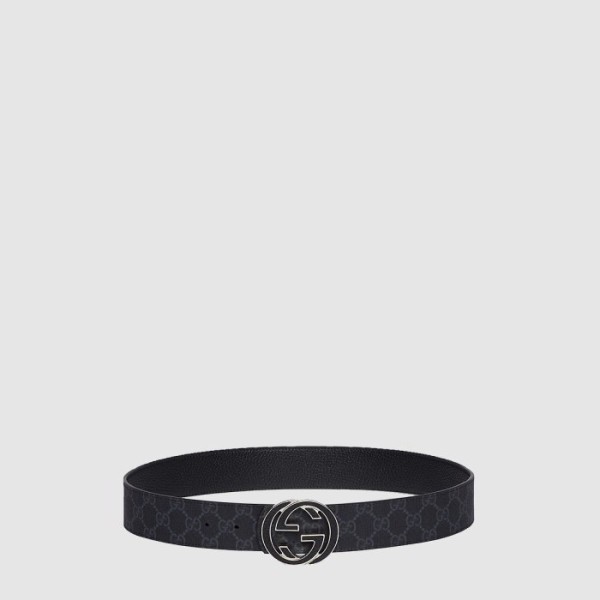 구찌 남성 인터로킹 G 버클 리버서블 벨트 - Gucci Mens Interlocking G Buckle Reversible Belt - bel511x