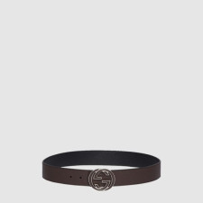 구찌 남성 인터로킹 G 버클 리버서블 벨트 - Gucci Mens Interlocking G Buckle Reversible Belt - bel516x