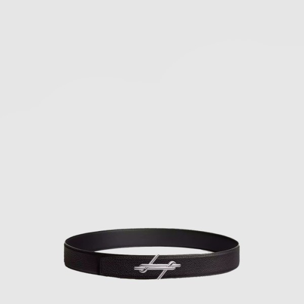 에르메스 남성 H 누에 벨트 버클 리버서블 가죽 스트랩 - Hermes Mens H Noue Belt Buckle Reversible Leather Strap - bel526x