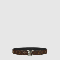 루이비통 남성 파이러미드 플라워 양면 벨트 - Louis vuitton Mens Pyramid Flower Reversible Belt - bel542x