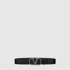 발렌티노 남성 브이로고 가죽 벨트 - Valentino Mens V-logo Belt - bel582x