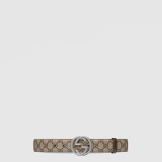 구찌 남성 인터로킹 G 버클 벨트 - Gucci Mens Interlocking G Buckle Belt - bel590x