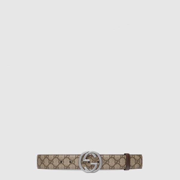 구찌 남성 인터로킹 G 버클 벨트 - Gucci Mens Interlocking G Buckle Belt - bel590x