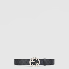 구찌 남성 인터로킹 G 버클 벨트 - Gucci Mens Interlocking G Buckle Belt - bel591x