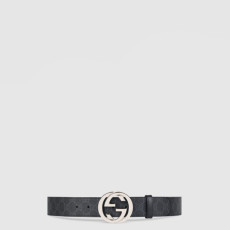 구찌 남성 인터로킹 G 버클 벨트 - Gucci Mens Interlocking G Buckle Belt - bel591x
