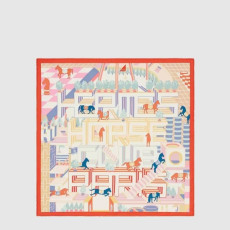 에르메스 여성 홀스 클럽 디테일 스카프 - Hermes Womens Horse Club Detail Scarf - acc8220x