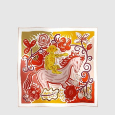 에르메스 여성 실크 르 슈발 드 카즈미 스카프 - Hermes Womens Le Cheval de Kazumi Scarf - acc8222x