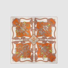 에르메스 여성 부케 셀리에 스카프 - Hermes Womens Bouquets Sellier Scarf - acc8240x