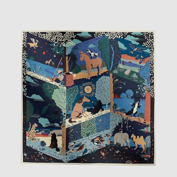 에르메스 여성 르 리브르 데소프 숄 - Hermes Womens Le Livre dEsope Shawl - acc8250x