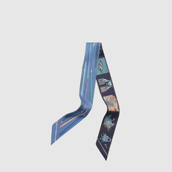 에르메스 여성 아 보스 크레용 에 까레 리브레 트윌리 - Hermes Womens A Vos Crayons et Carre Libre Twilly - acc8266x