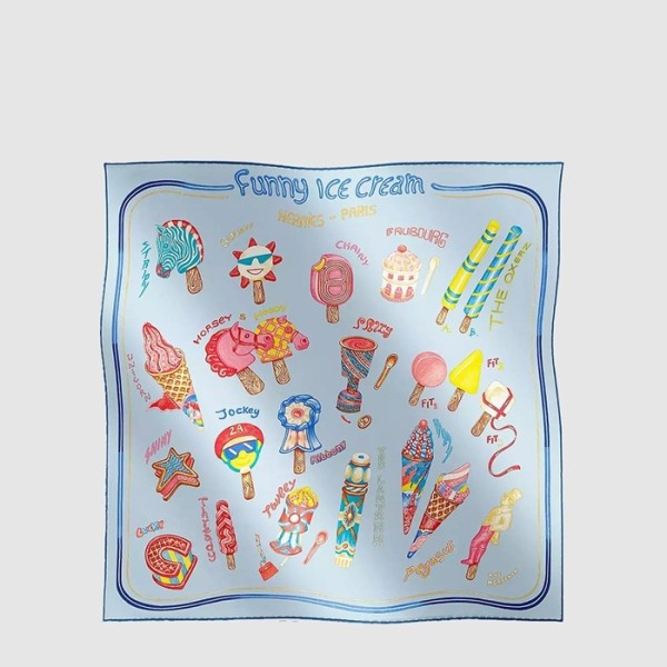 에르메스 여성 퍼니 아이스크림 스카프 - Hermes Womens Funny Ice Cream scarf - acc8277x