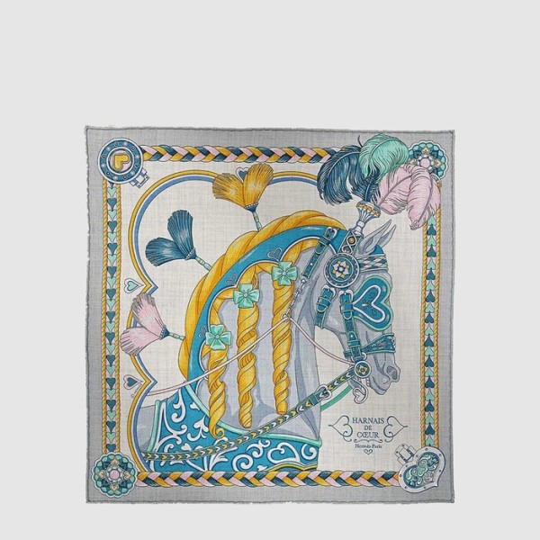 에르메스 여성 하르네 드 쾨르 스카프 - Hermes Womens Harnais de Coeur scarf - acc8279x