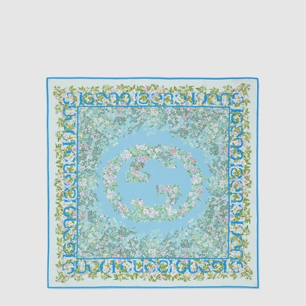 구찌 여성 프린트 실크 까레 - Gucci Womens Printed Silk Carré - acc8346x