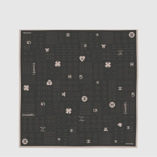 샤넬 여성 미니어처 심볼 자카드 스퀘어 스카프 - Chanel Womens Miniature Symbol Jacquard Square Scarf - acc8358x