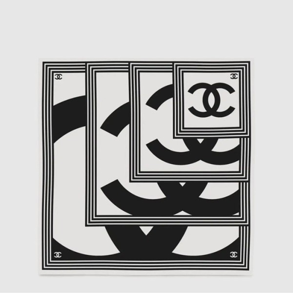 샤넬 여성 CC 로고 스퀘어 스카프 - Chanel Womens CC Logo Square Scarf - acc8362x