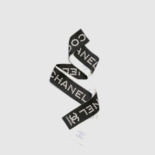 샤넬 여성 CC 로고 진주 실크 슬림 스카프 - Chanel Womens CC Logo Pearl Silk Slim Scarf - acc8340x
