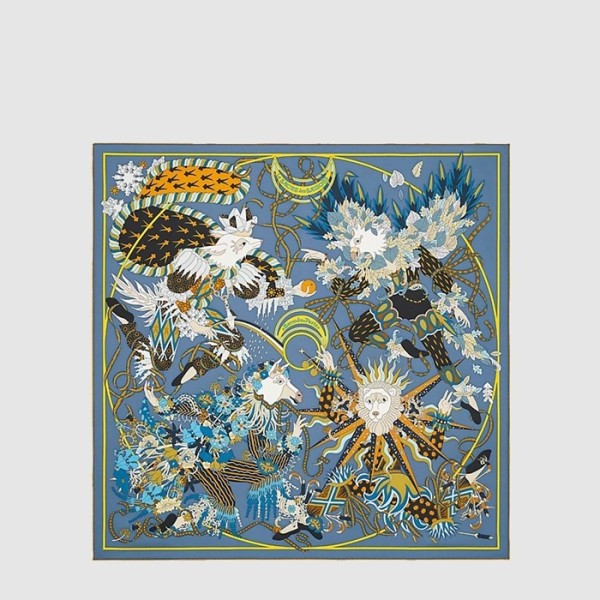 에르메스 여성 르 사크레 데 쎄종 스카프 - Hermes Womens Le Sacre des Saisons scarf - acc8663x