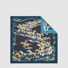 에르메스 여성 레 머스탱 II 더블 페이스 스카프 - Hermes Womens Les Mustangs II Double Face Scarf - acc8677x