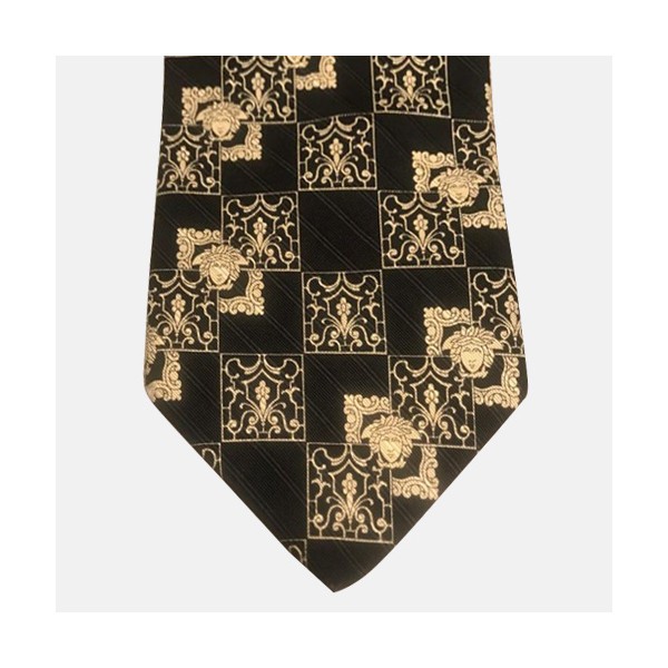 VERSACE   MENS  NECKTIE  BLACK  - 베르사체  남성용 넥타이 블랙