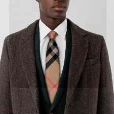 BURBERRY  MENS  NECKTIE BROWN  -  버버리 남성용 넥타이 브라운, BU0001
