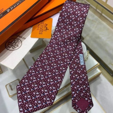 HERMES  MENS  NECKTIE RED  -  에르메스 남성용 넥타이 레드 herr0002