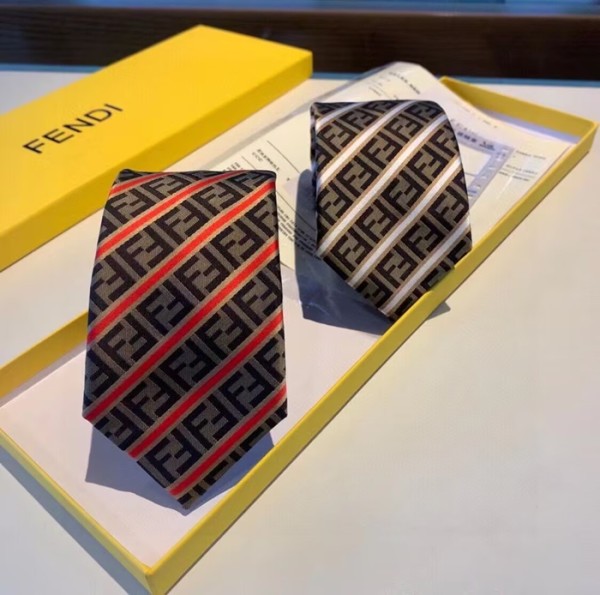 FENDI   MENS  NECKTIE BROWN -  펜디 남성용 넥타이  FE0002