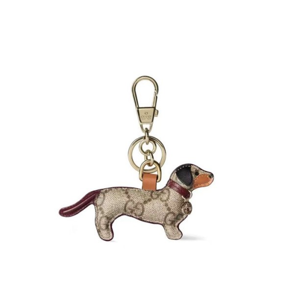 구찌 남/녀 GG 엠블럼 캔버스 강아지 백 참 키체인 - Gucci Unisex Emblem Canvas Key Ring - acc5771x