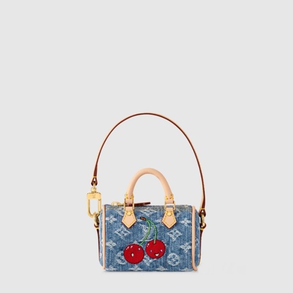 루이비통 남/녀 LV x TM 마이크로 스피디 데님 세리즈 백 참 M02535 - Louis vuitton Unisex LV x TM Micro Speedy Denim Series Bag Charm - acc5927x