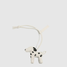 보테가 베네타 남/녀 인트레치오 키링 고양이 라임스톤 - Bottega veneta Unisex Intrecchio Keychain Cat Limestone Bag Charm - acc7454x